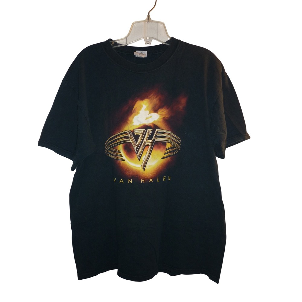 Vintage 2004 Van Halen Tour T Shirt Anvil Large Concert Rock Band Tee Black